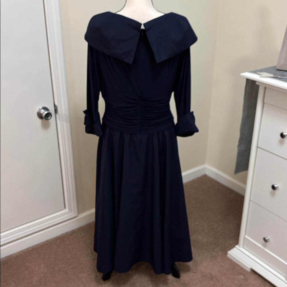 Jessica Howard Dark Blue 3/4 Sleeve Dress size 14 - Picture 6 of 10